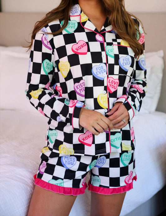 Sweet Conversation Hearts Pajama Set