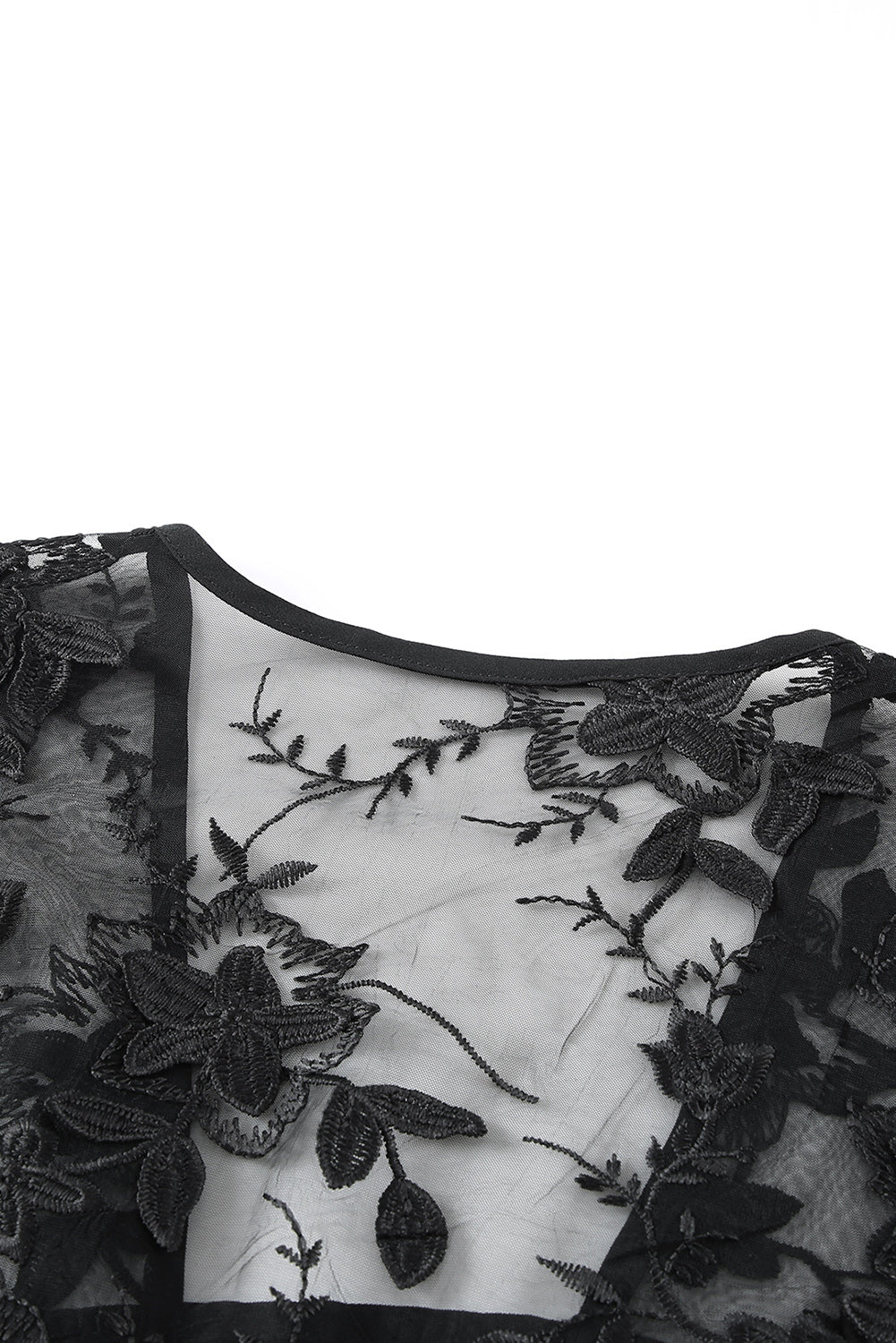 Black open-front Kimono