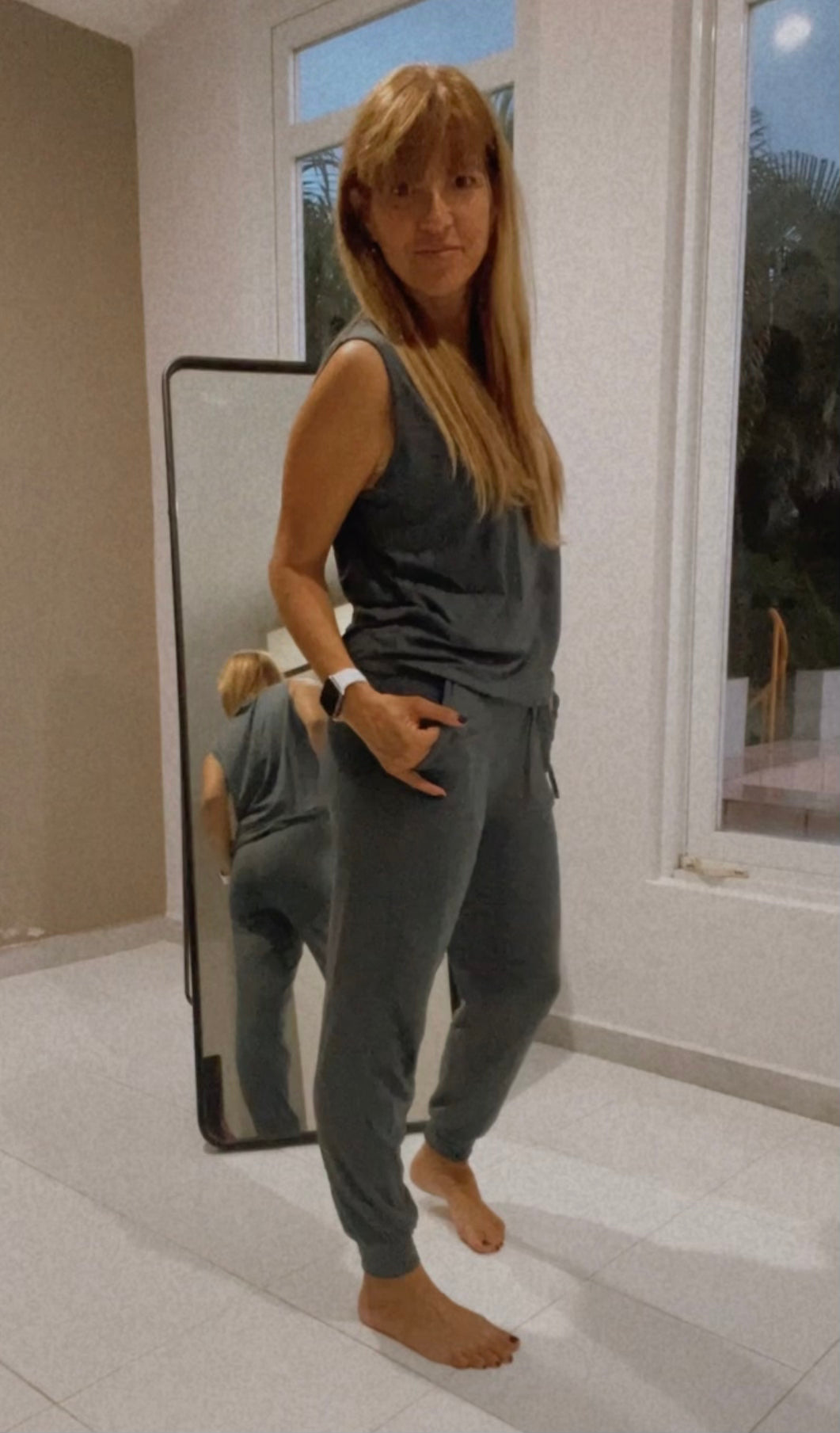 Loungewear Jogger Set Sleeveless Top & Long Pant