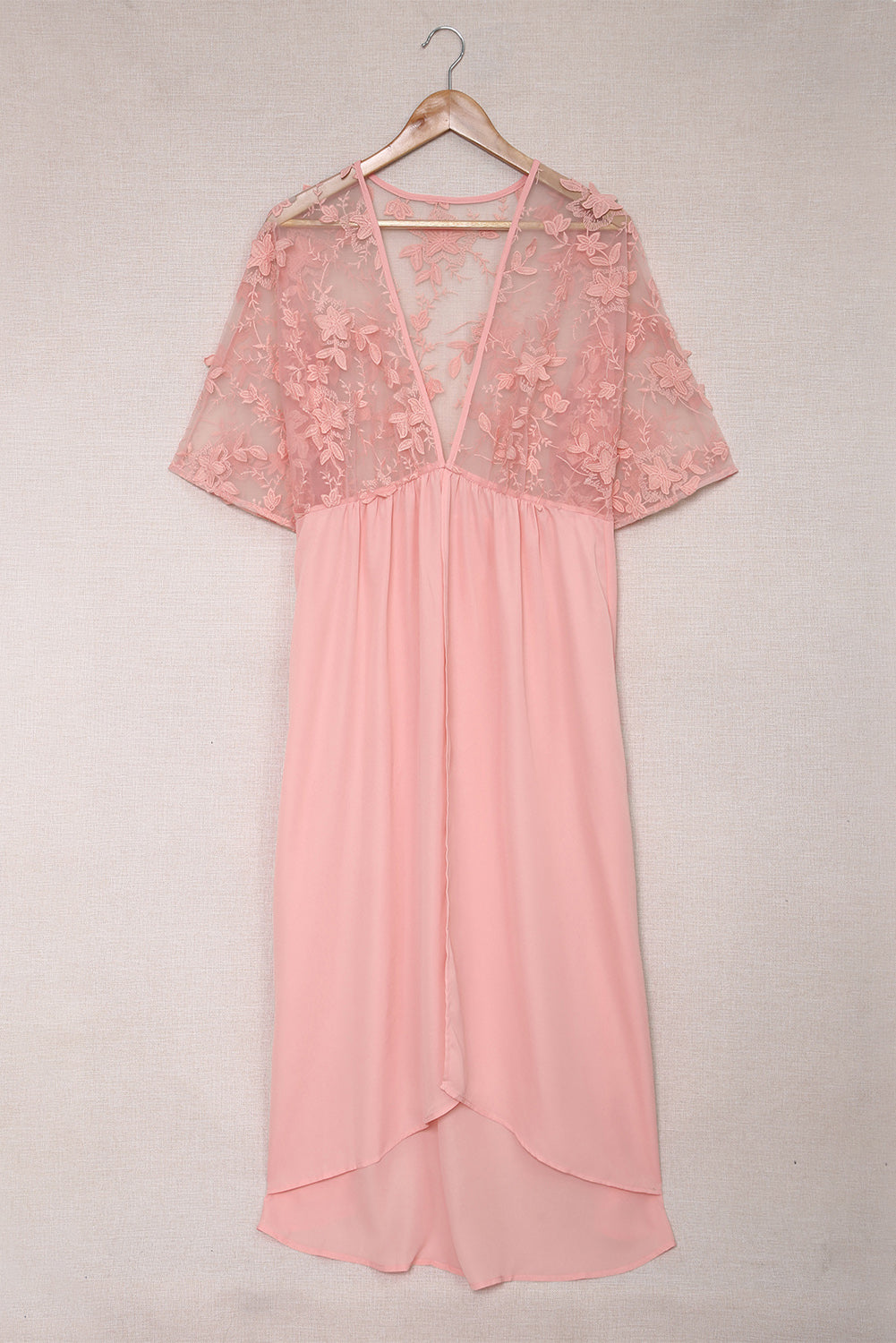Pink open-front Kimono