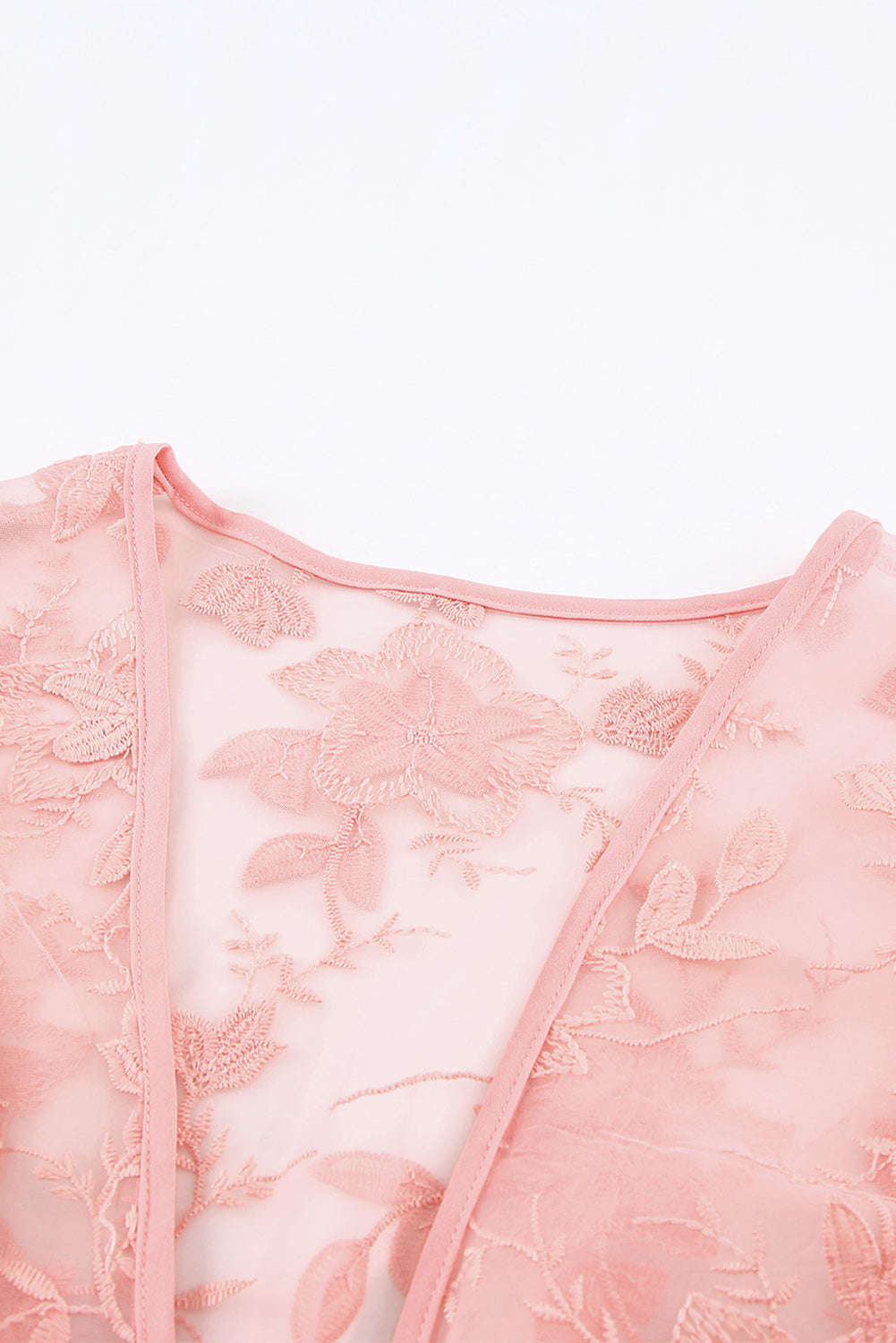 Pink open-front Kimono