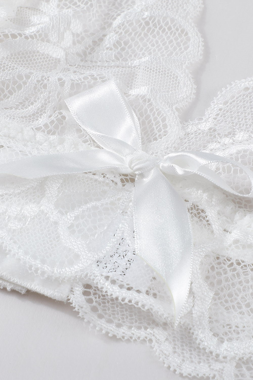 Sheer lace robe set 3 pieces